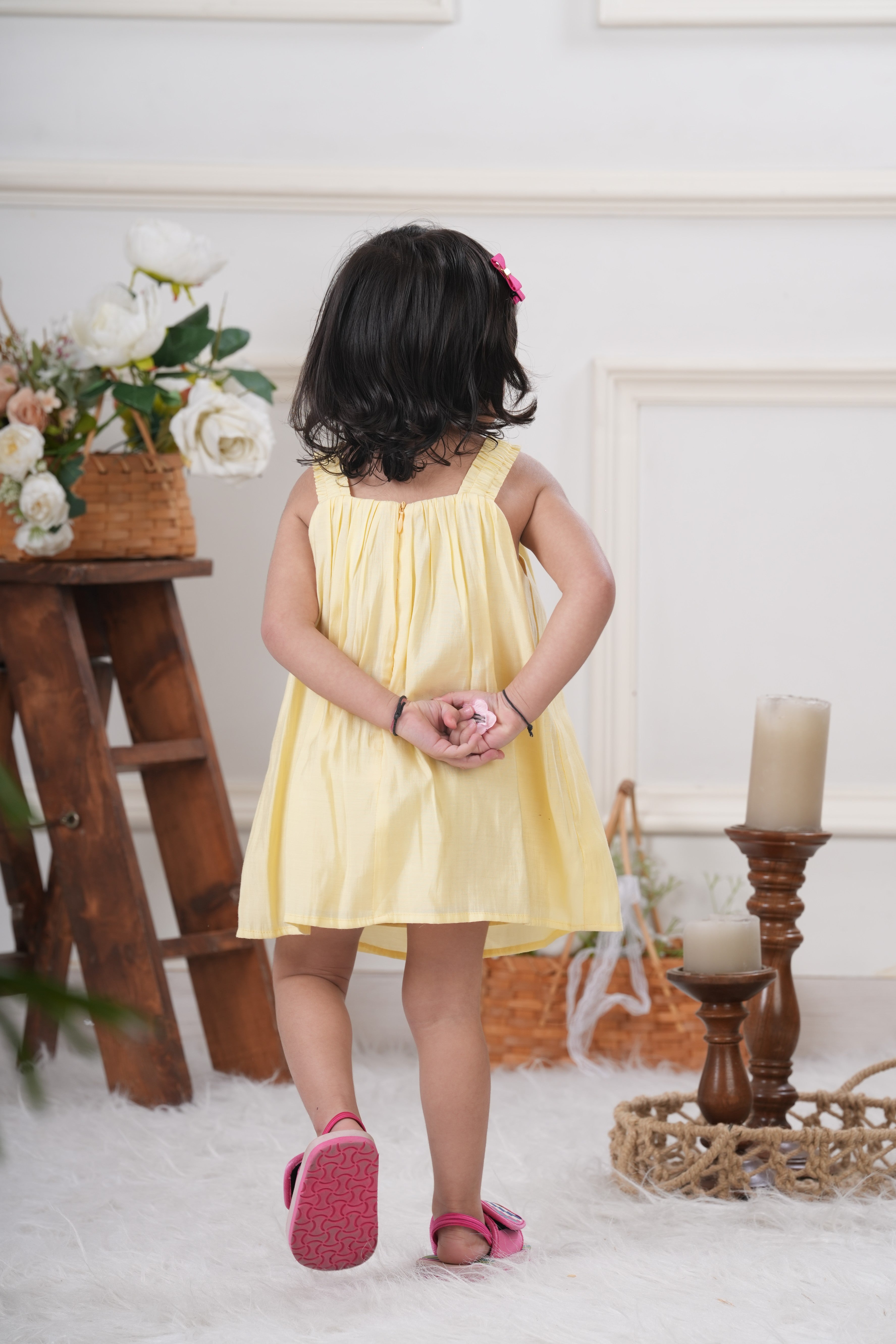 Yellow Patch Pocket Dress