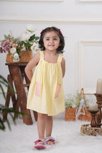 Yellow Patch Pocket Dress