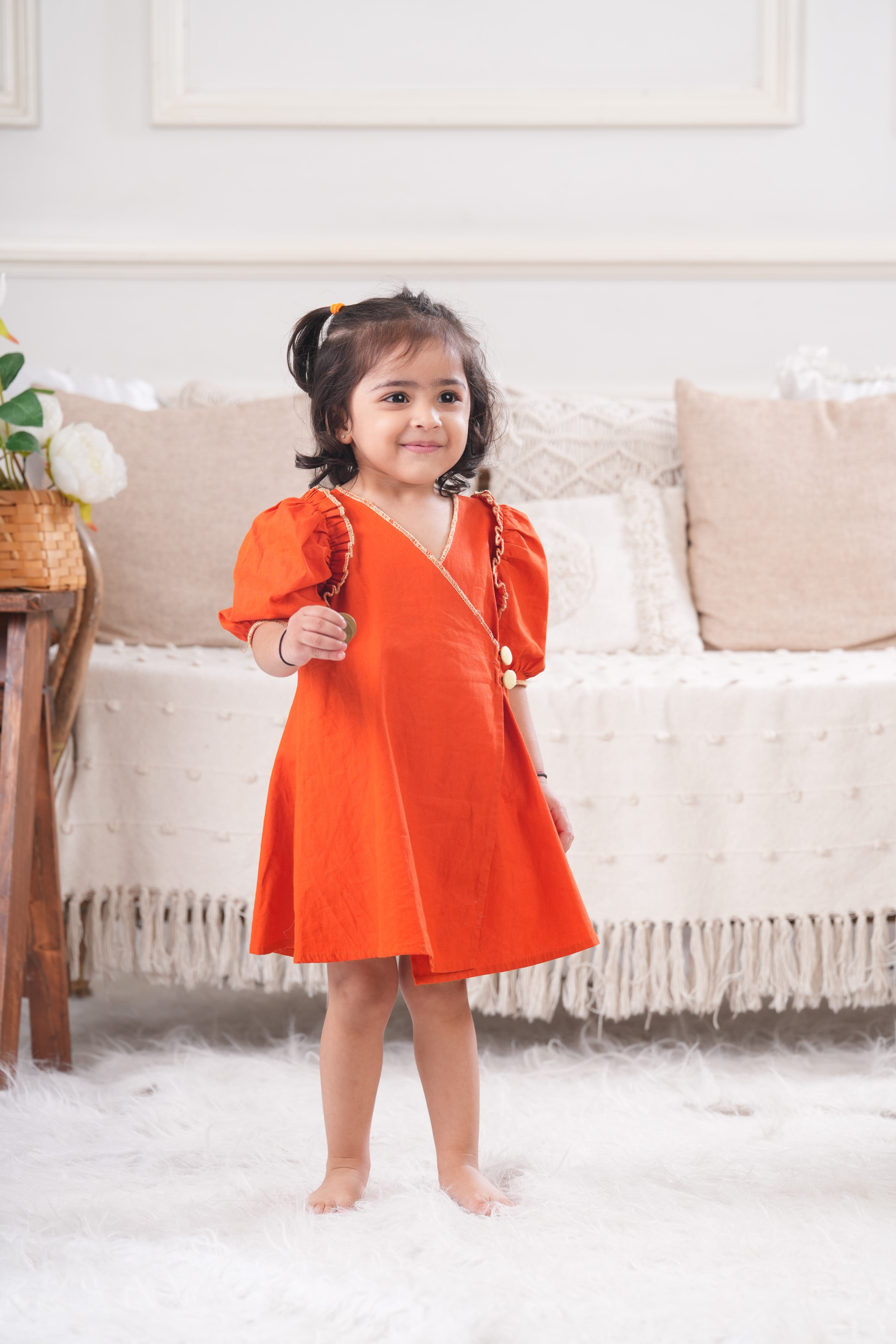 Rust Wrap Dress