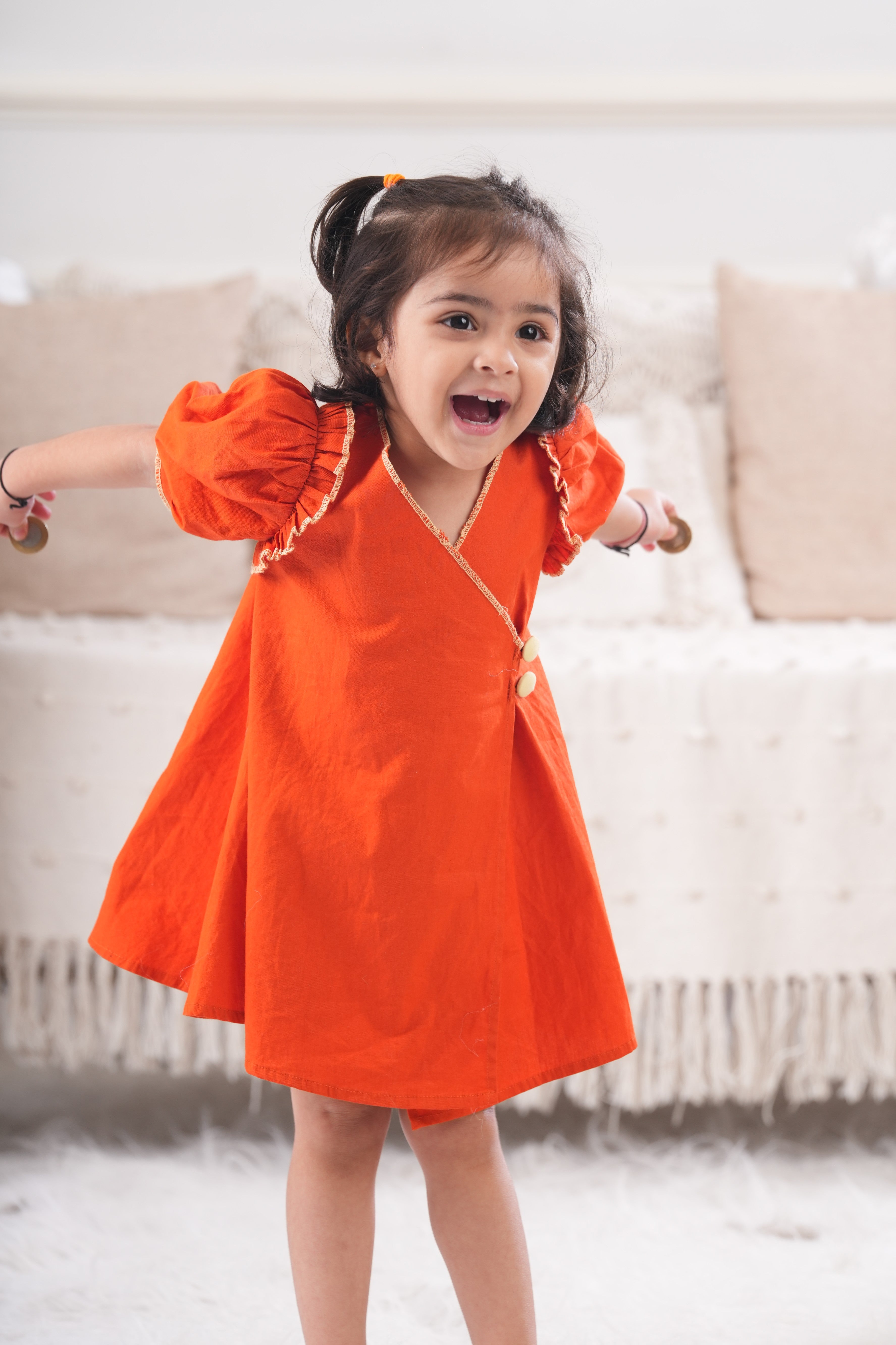 Rust Wrap Dress