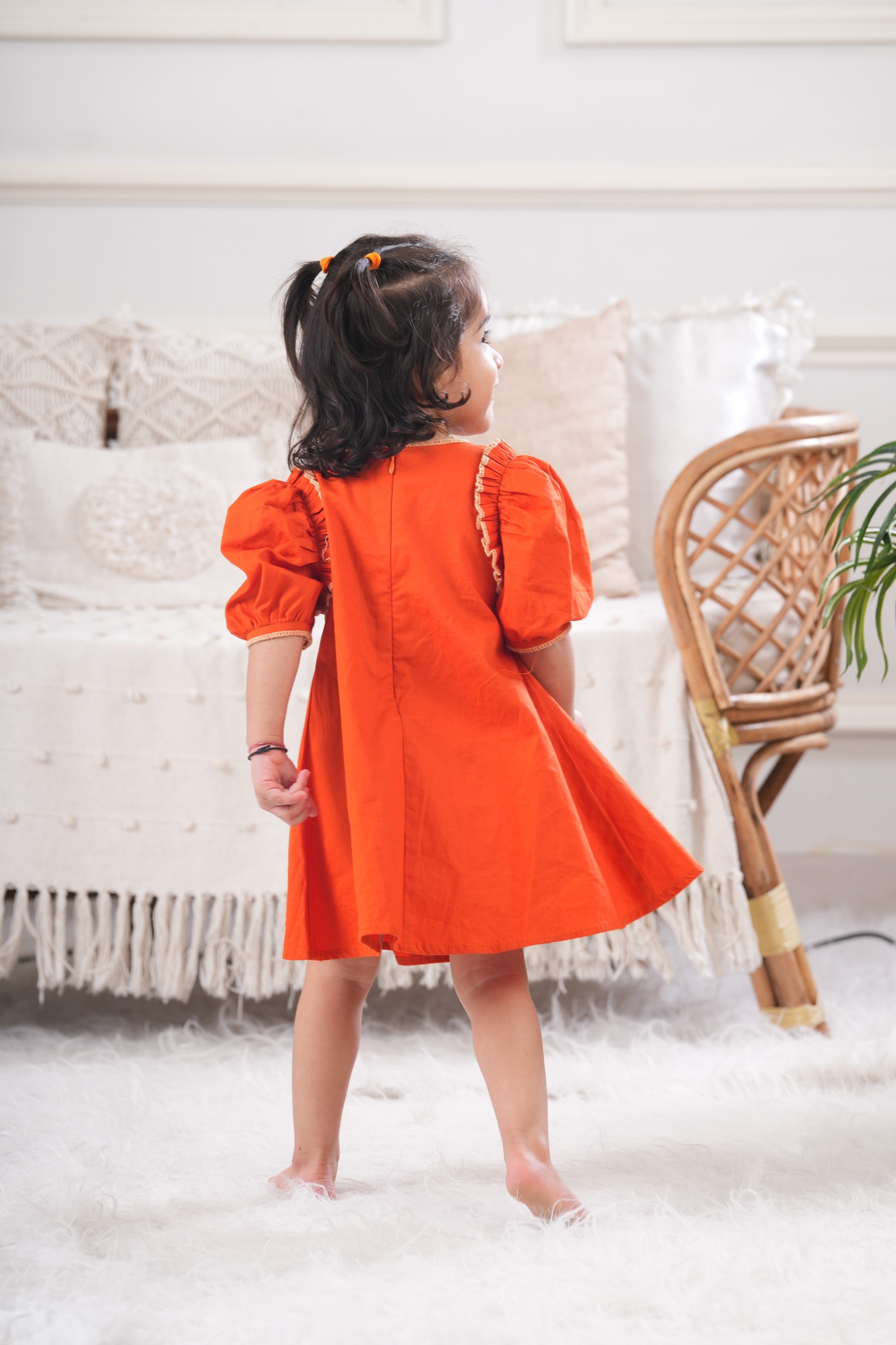 Rust Wrap Dress