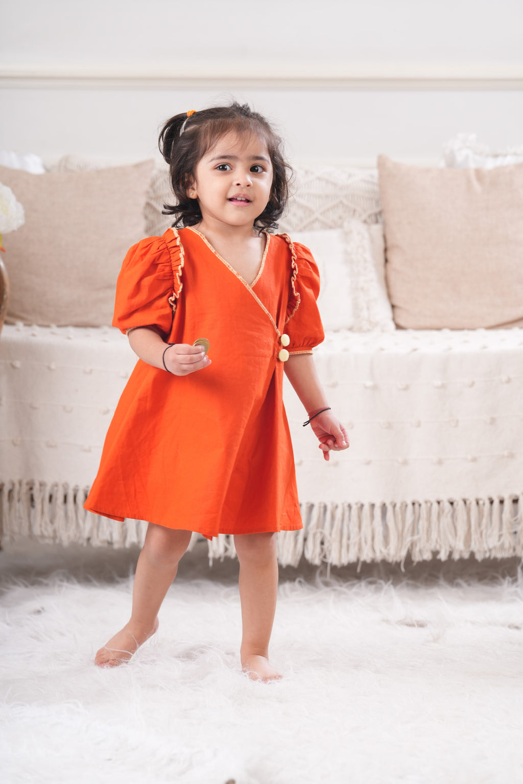 Rust Wrap Dress