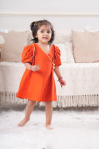 Rust Wrap Dress