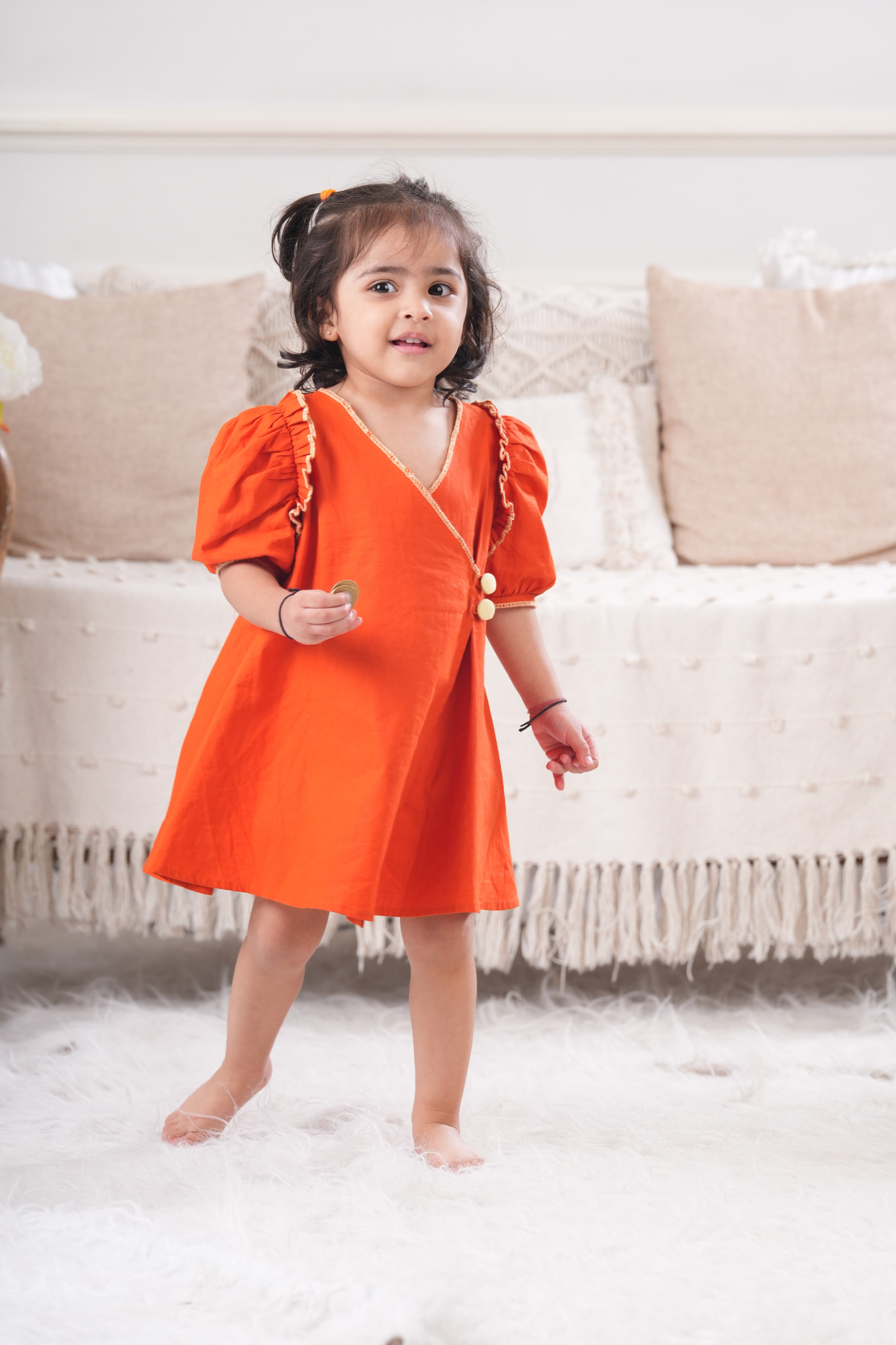 Rust Wrap Dress