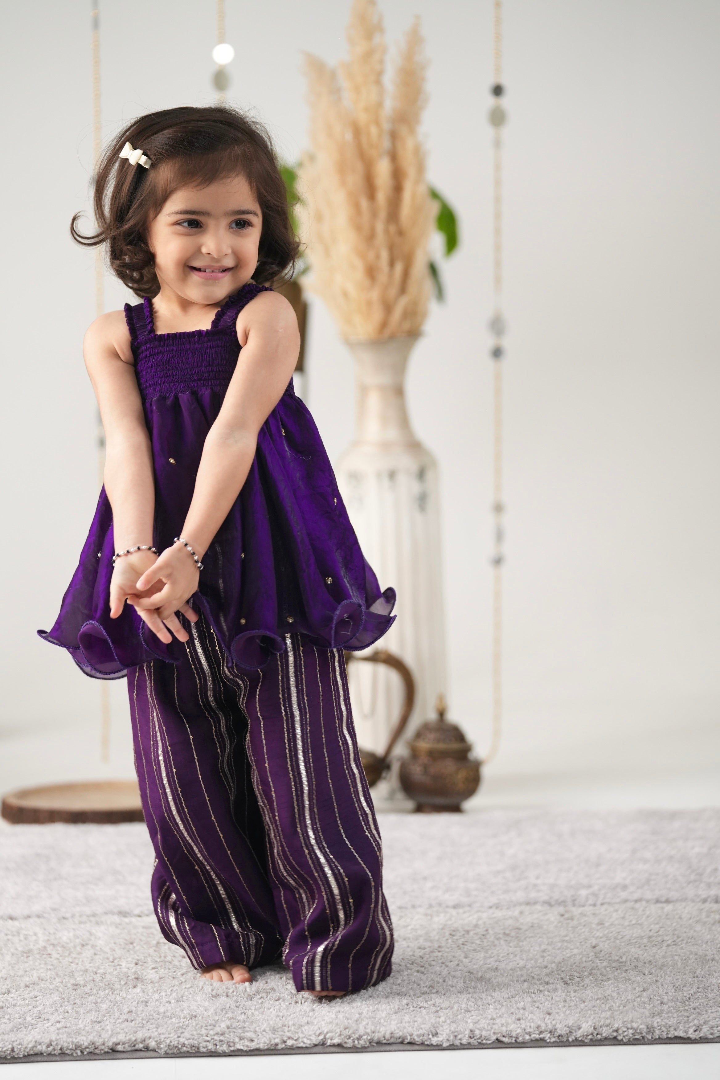 Midnight Plum Smocked Dress